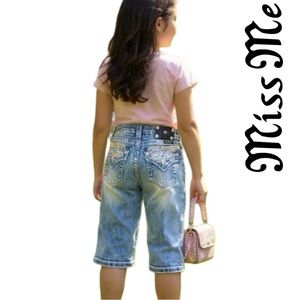 Miss Me Kids Blue Denim Shorts